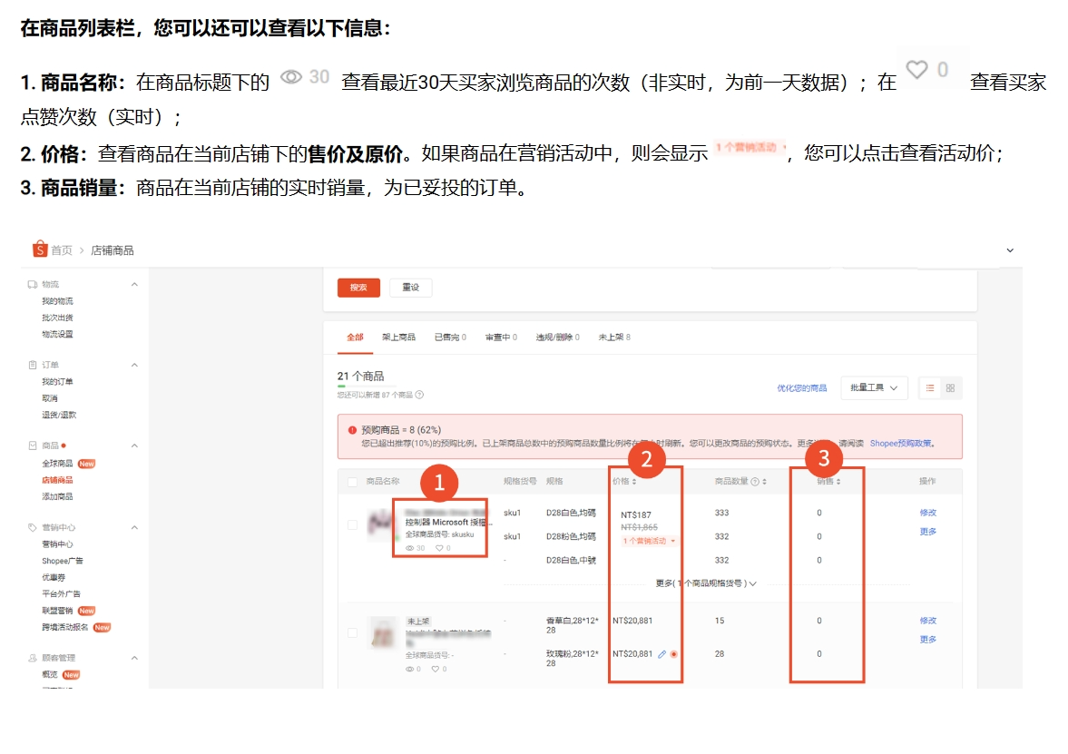 【Shopee知识大纲更新】如何查看和编辑店铺商品？