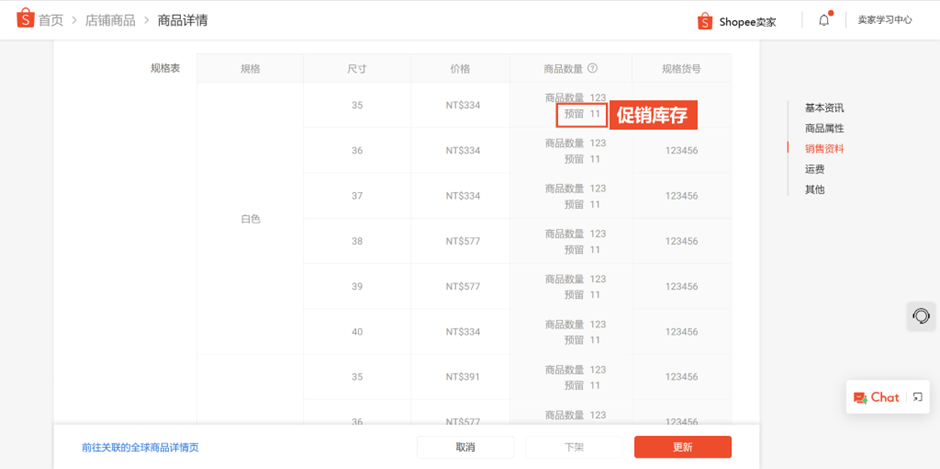 【Shopee知识大纲更新】促销库存