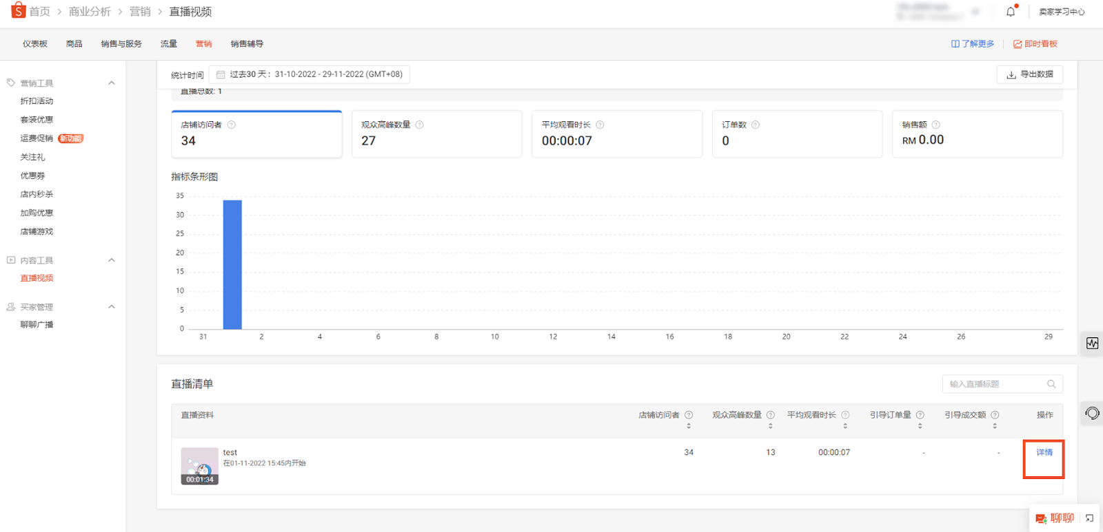 【Shopee知识大纲更新】查看和分析直播数据