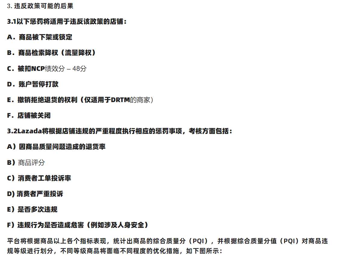 【Lazada知识大纲更新】商品质量政策