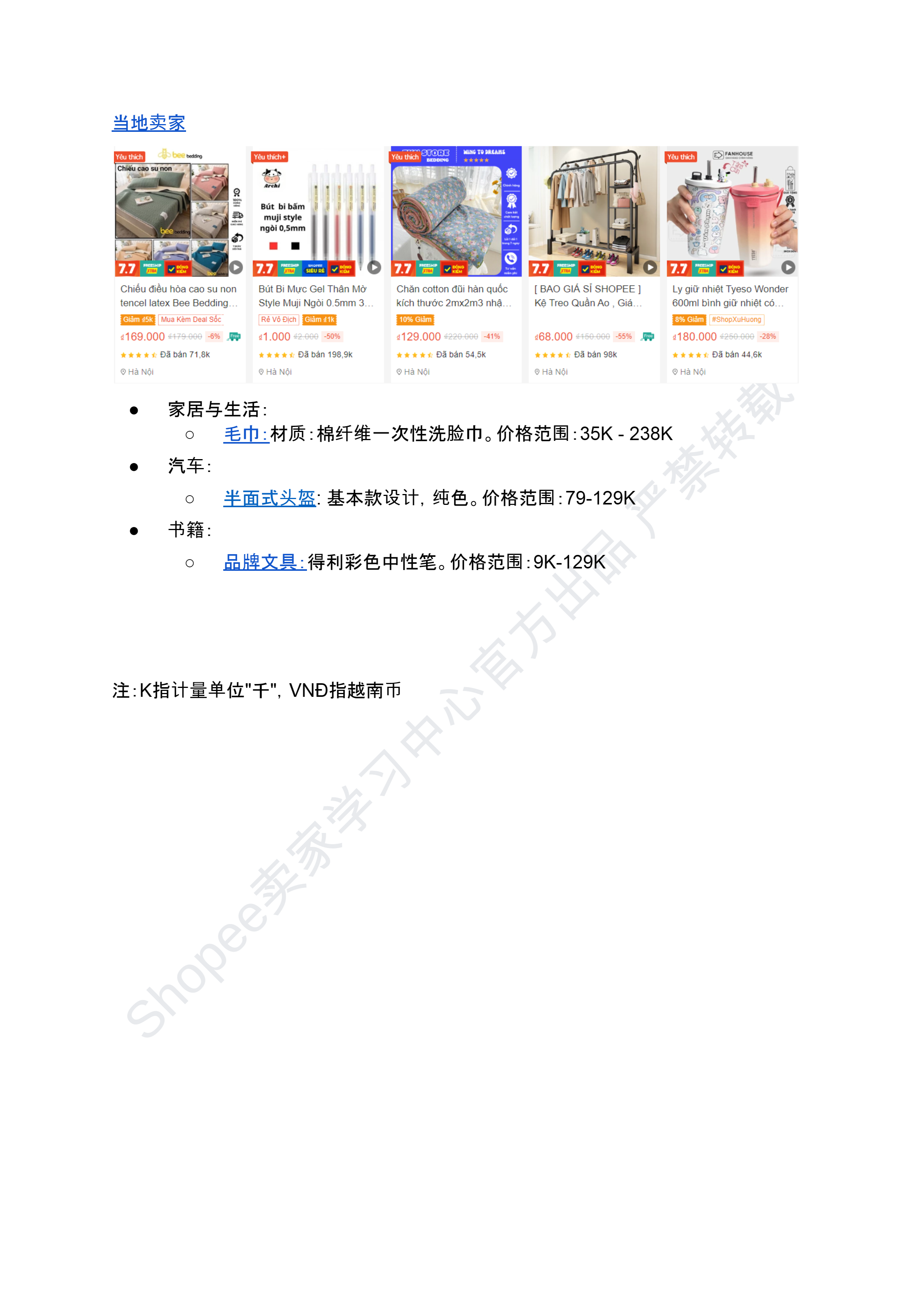 【Shopee市场周报】虾皮越南站2024年7月第3周市场周报