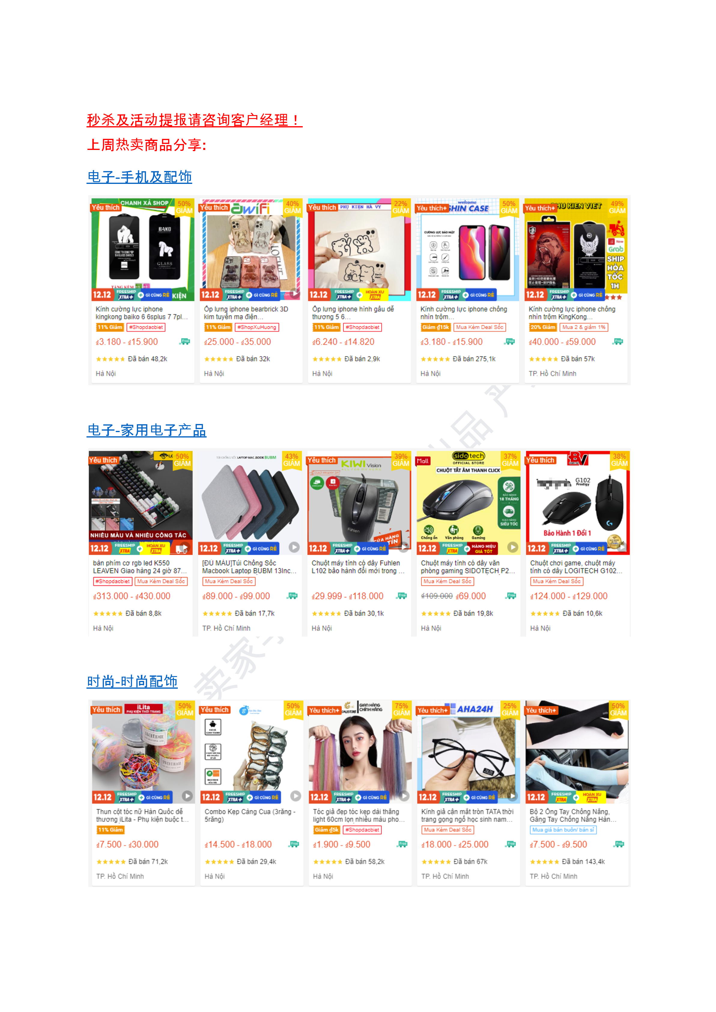 【Shopee市场周报】虾皮越南站2024年8月第5周市场周报