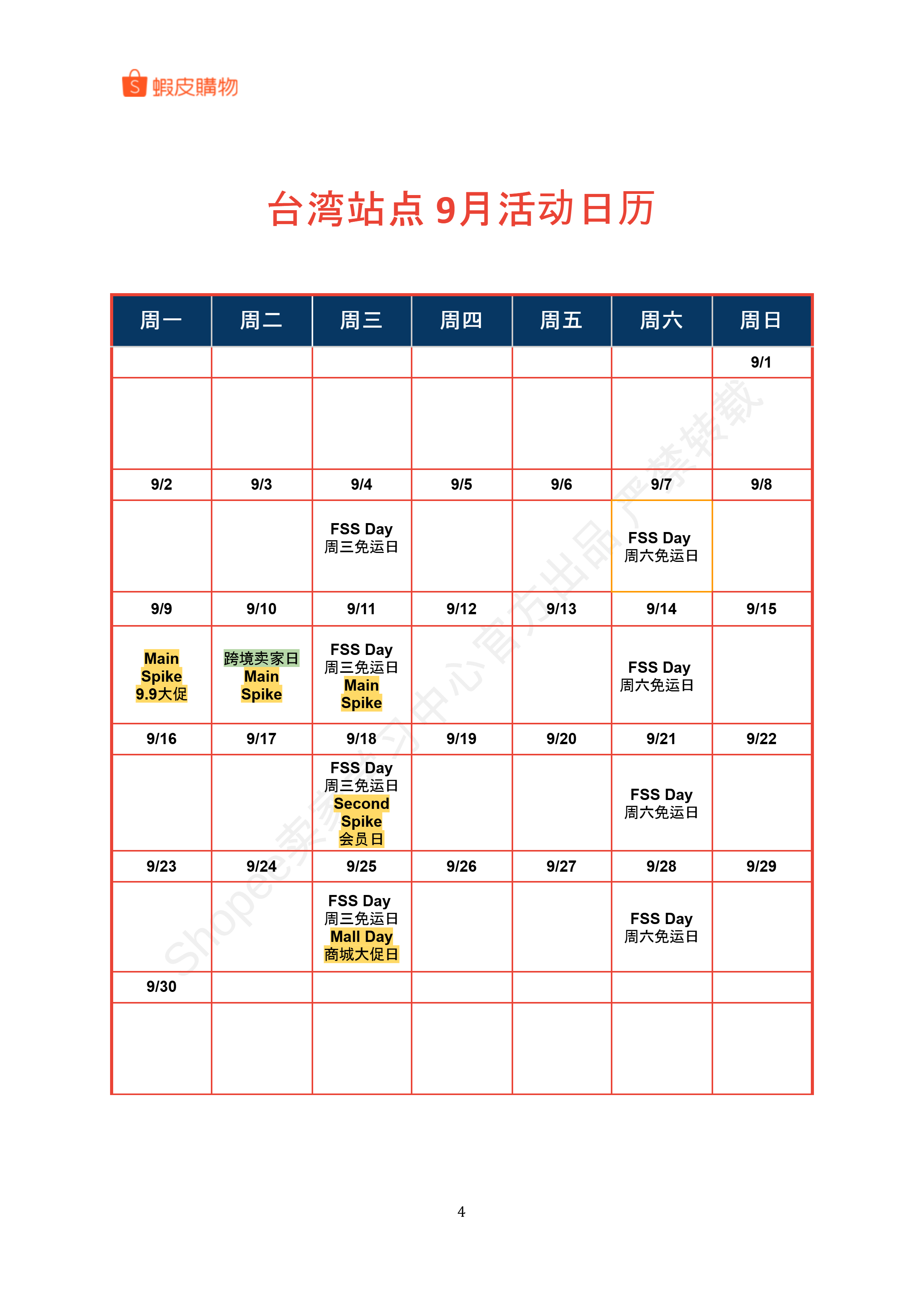 【Shopee市场周报】虾皮台湾站2024年8月第5周市场周报