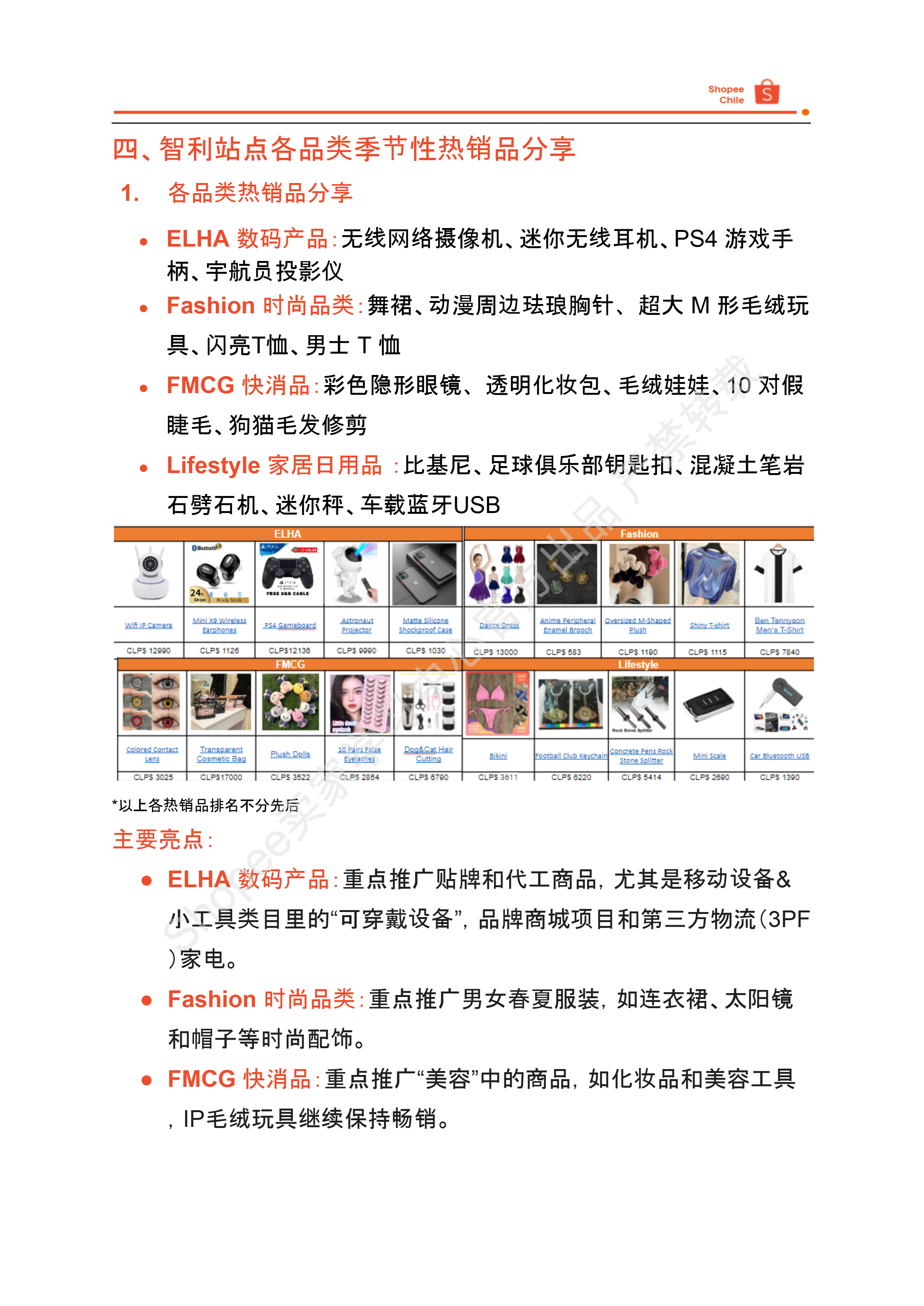 【Shopee市场周报】虾皮智利站2024年10月第3周市场周报