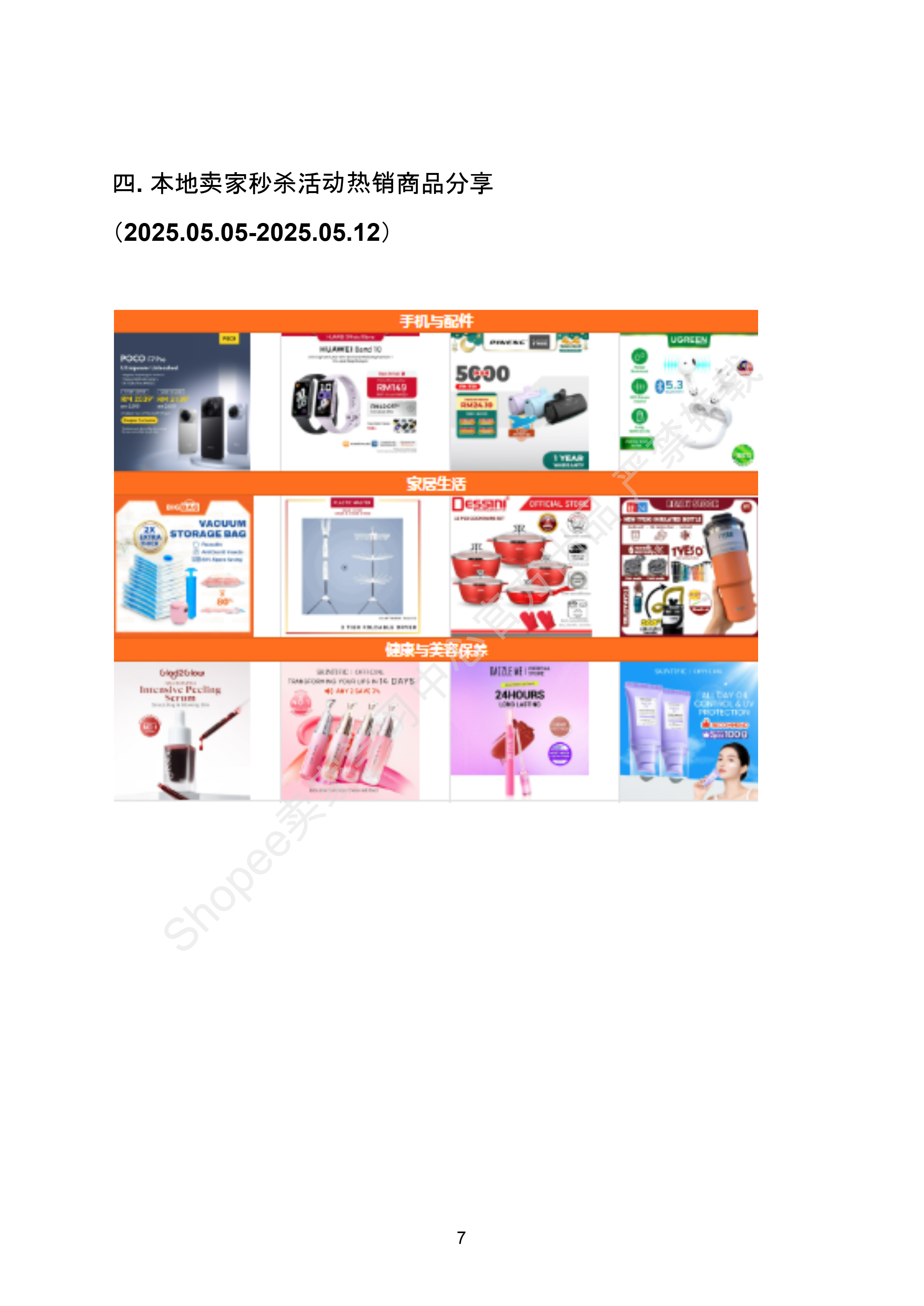 【Shopee市场周报】虾皮马来西亚站2025年5月第1周市场周报