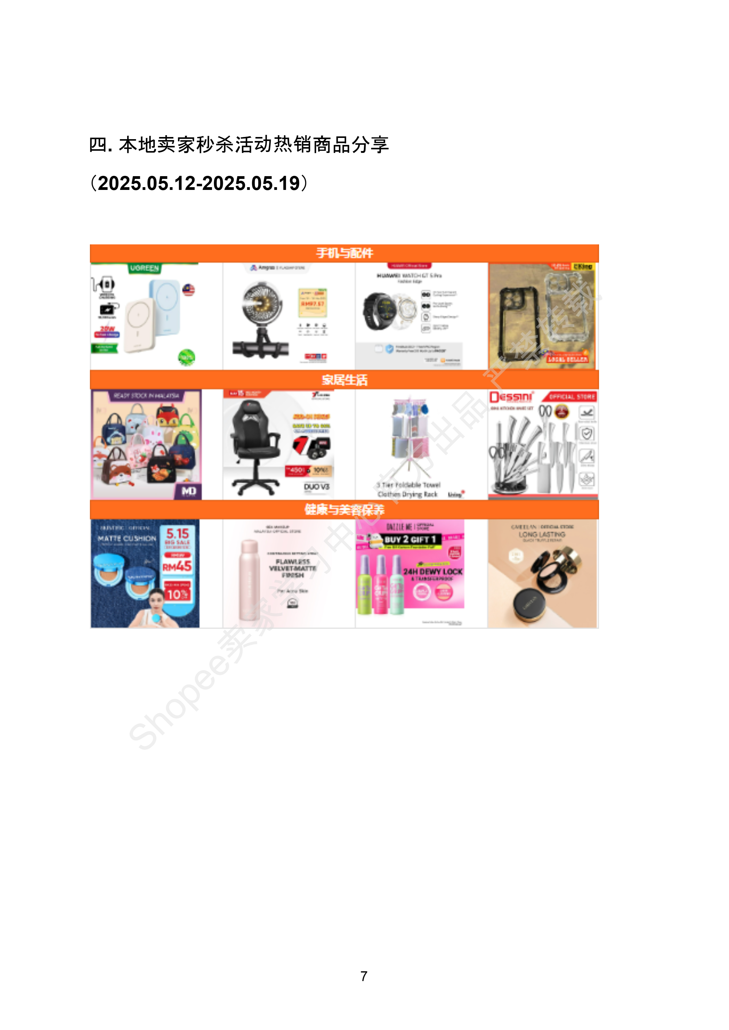 【Shopee市场周报】虾皮马来西亚站2025年5月第3周市场周报