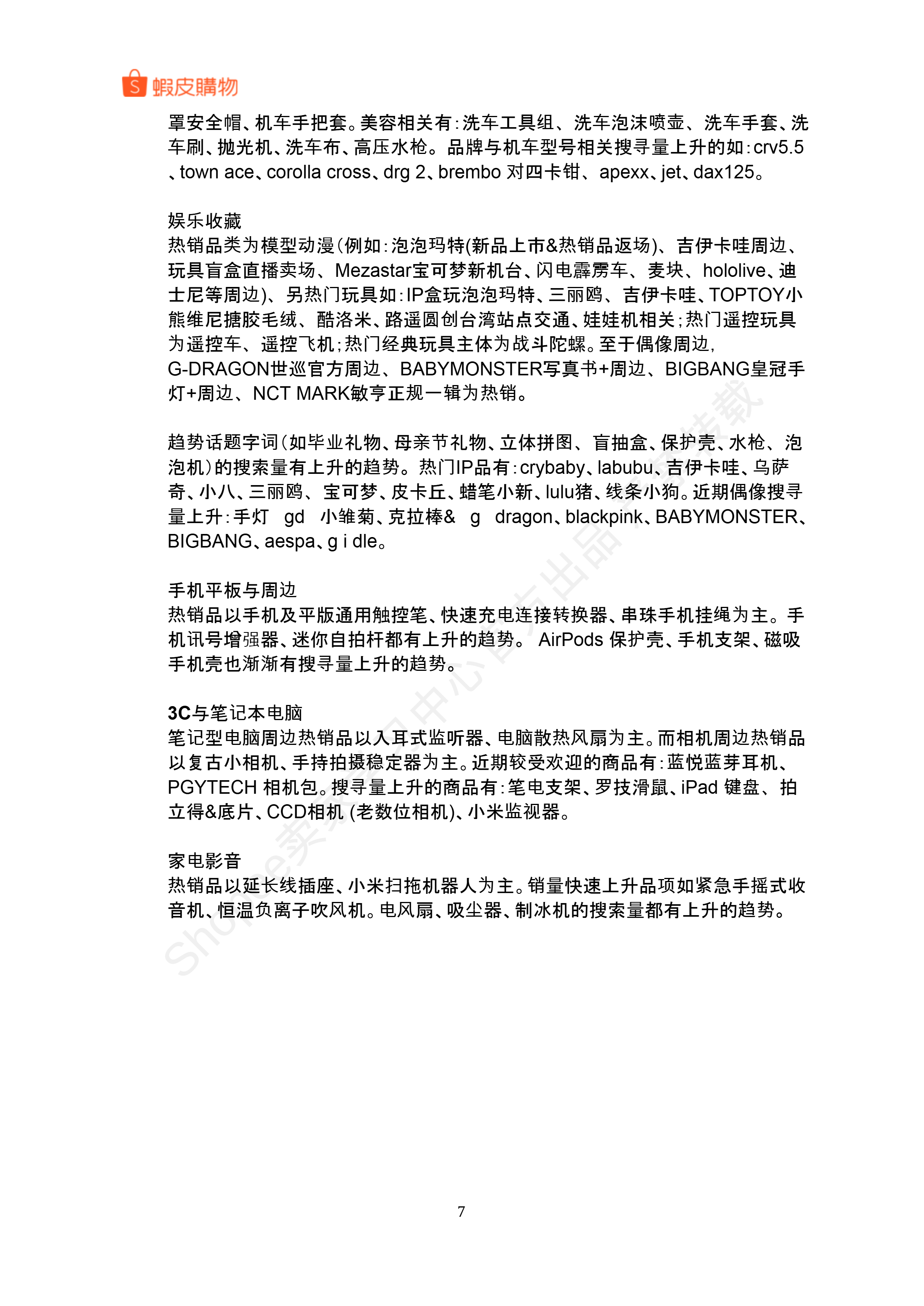 【Shopee市场周报】虾皮台湾站2025年5月第3周市场周报
