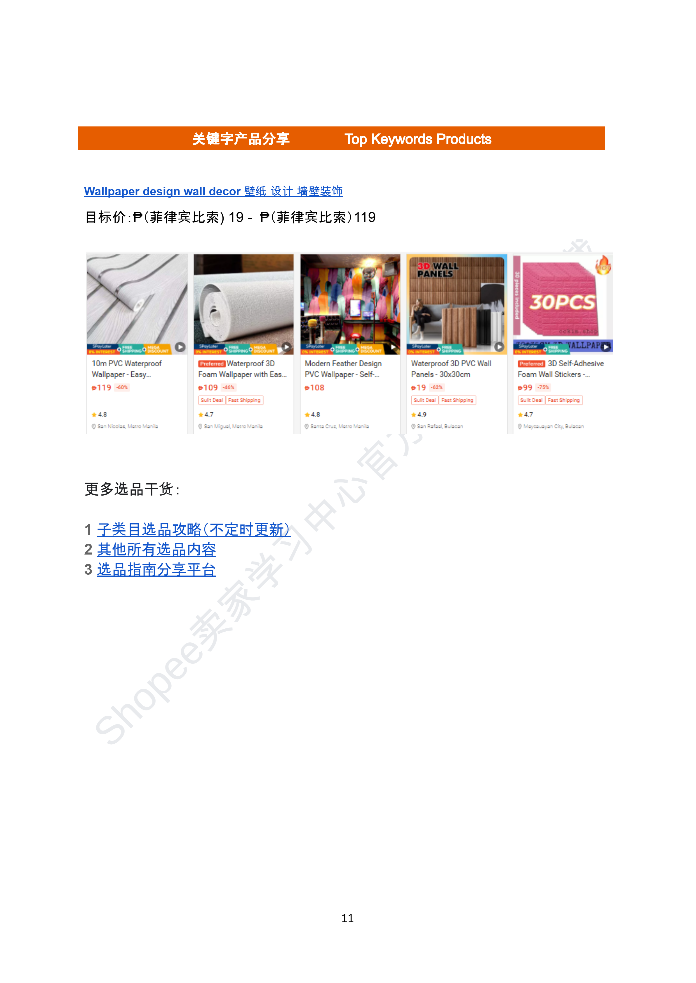 【Shopee市场周报】虾皮菲律宾站2025年7月第2周市场周报 