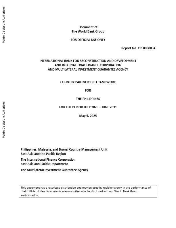 2025-2031财年菲律宾国家伙伴关系框架
