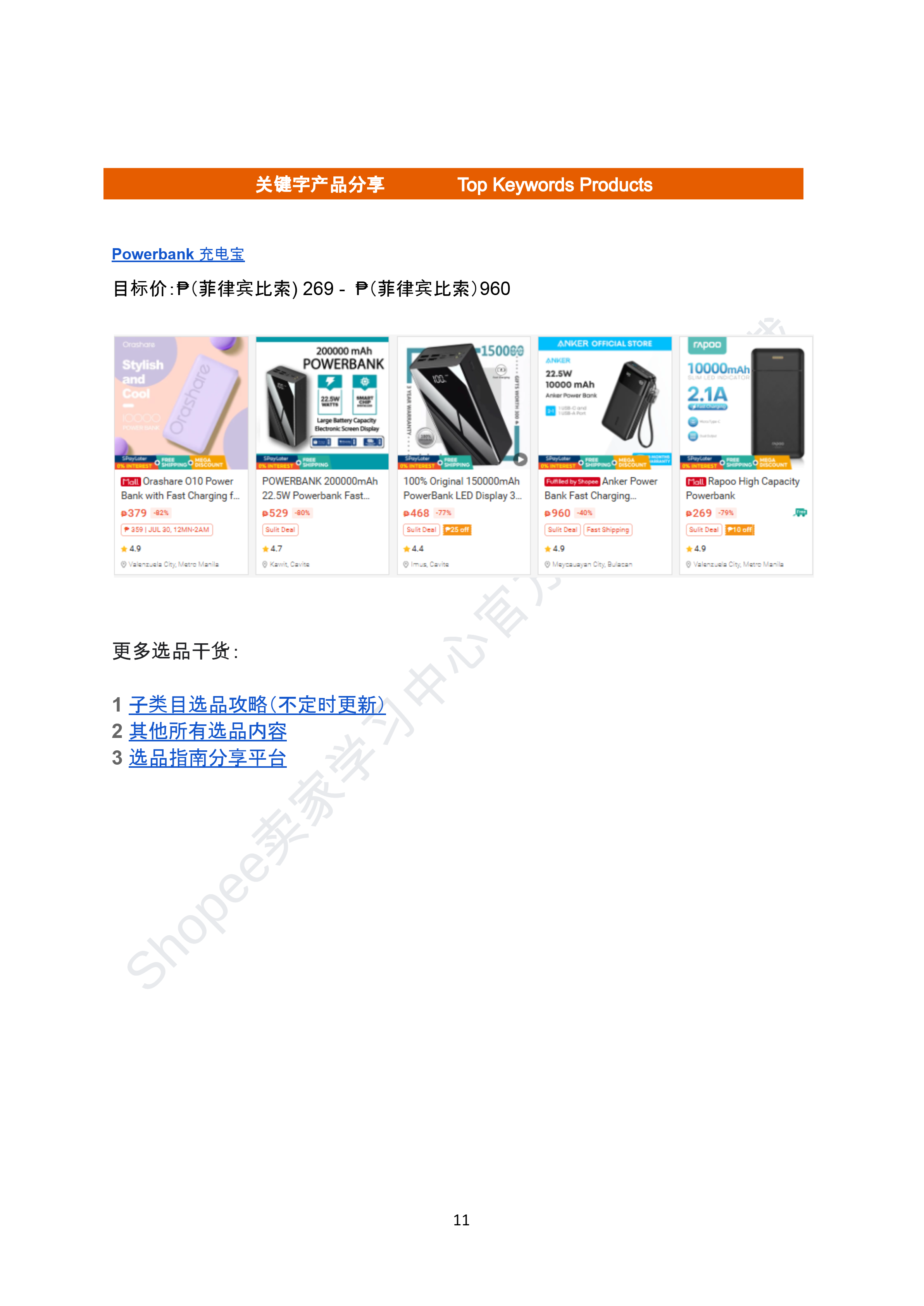 【Shopee市场周报】虾皮菲律宾站2025年7月第5周市场周报