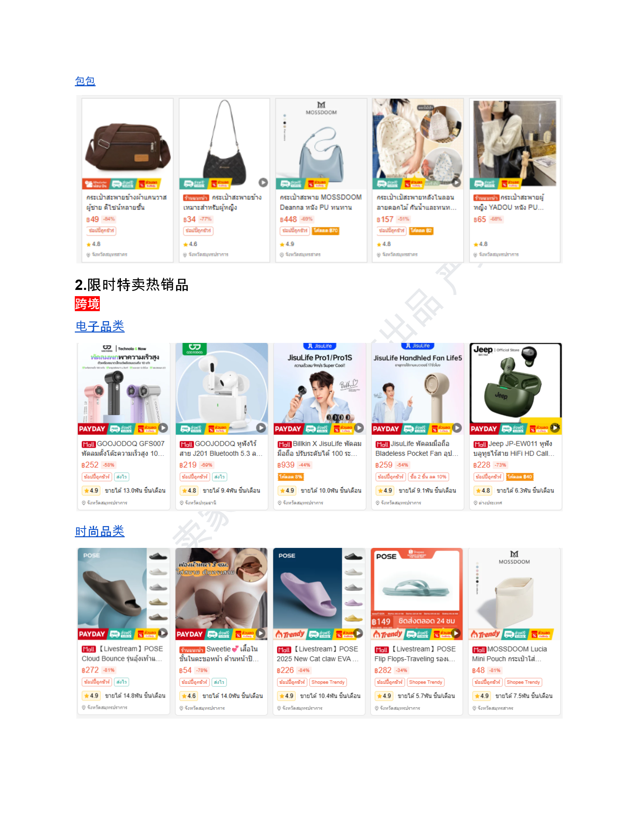 【Shopee市场周报】虾皮泰国站2025年7月第5周市场周报