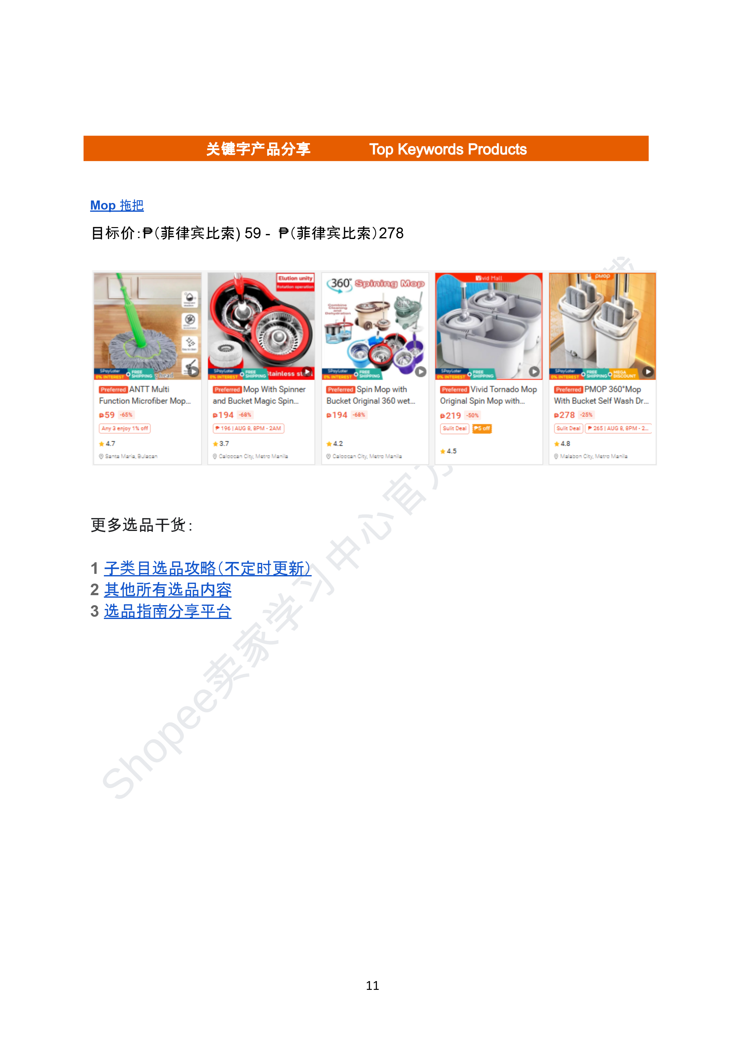 【Shopee市场周报】虾皮菲律宾站2025年8月第1周市场周报