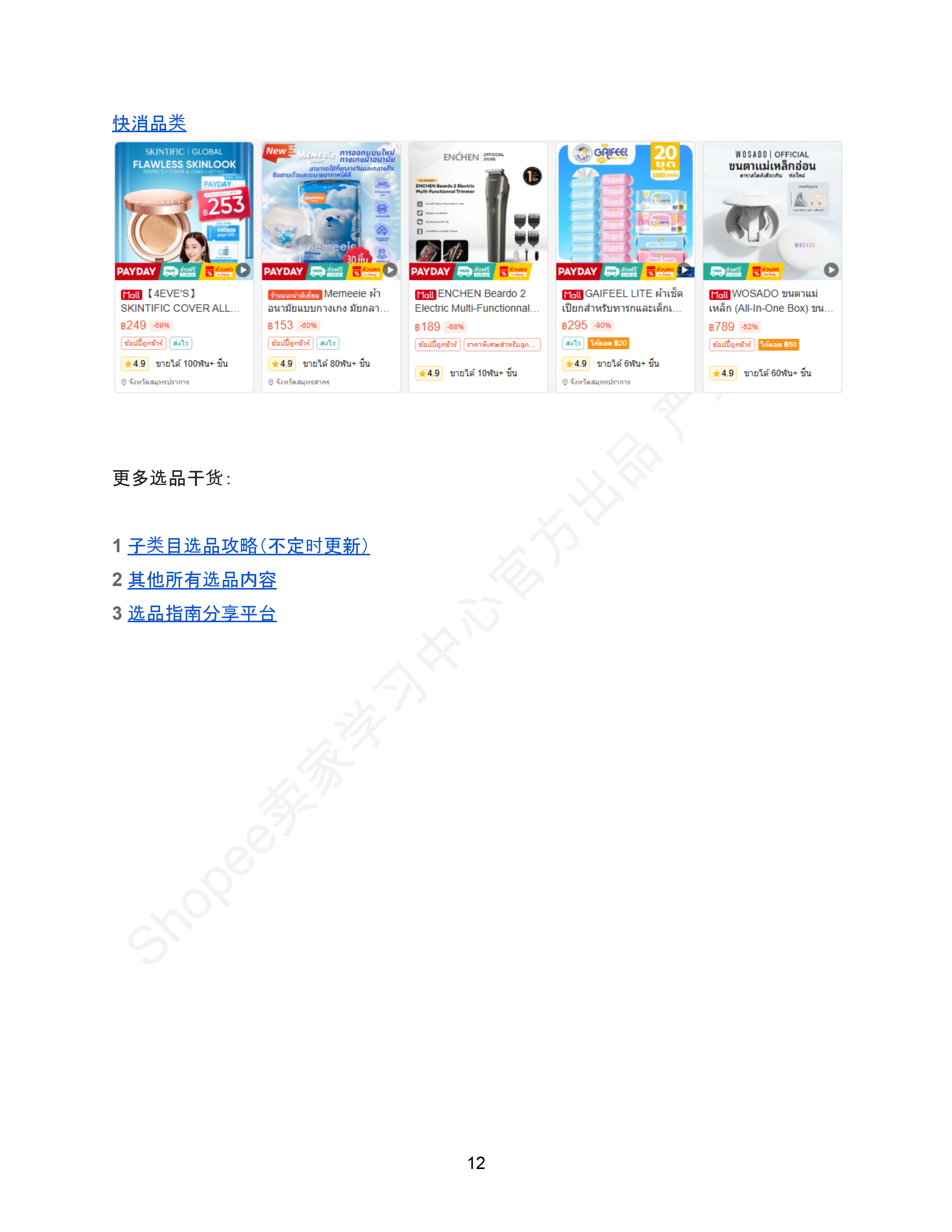 【Shopee市场周报】虾皮泰国站2025年8月第4周市场周报
