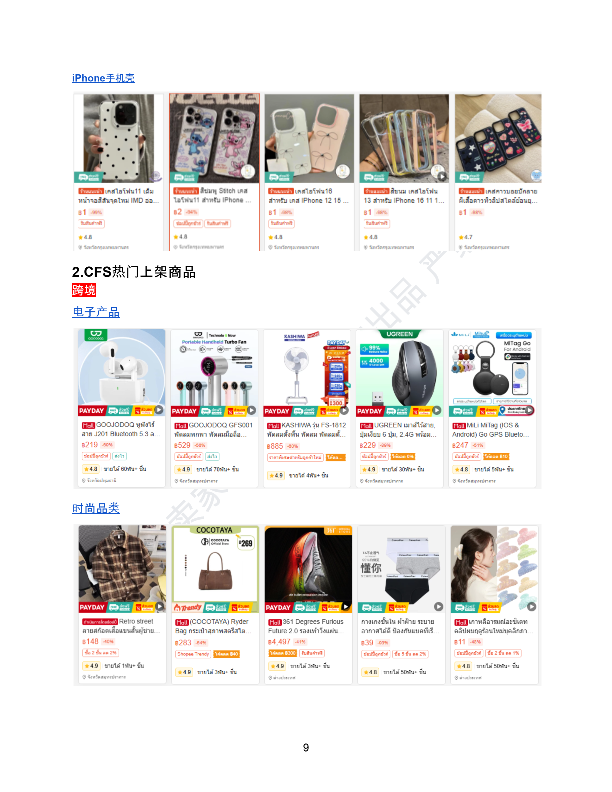 【Shopee市场周报】虾皮泰国站2025年9月第1周市场周报