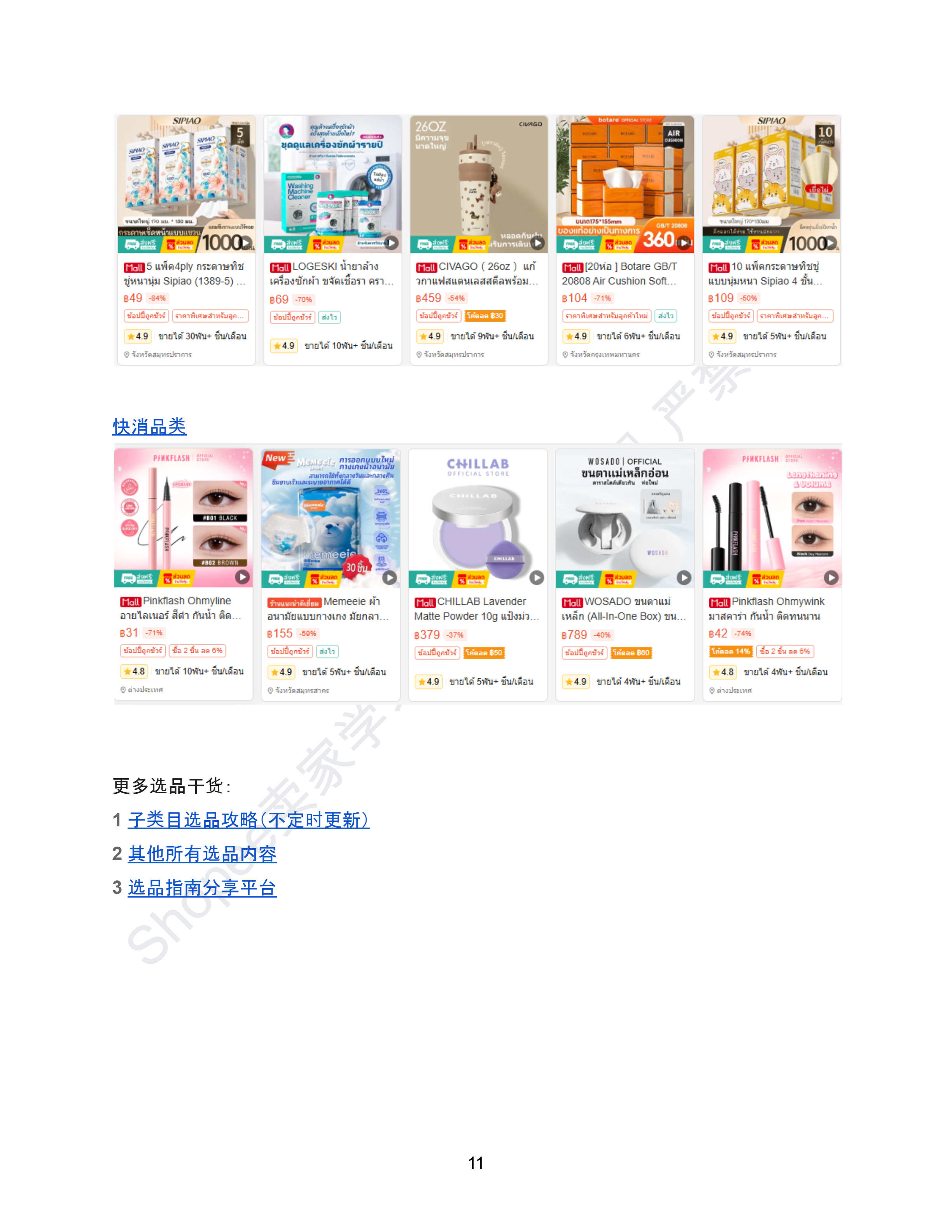 【Shopee市场周报】虾皮泰国站2025年9月第2周市场周报