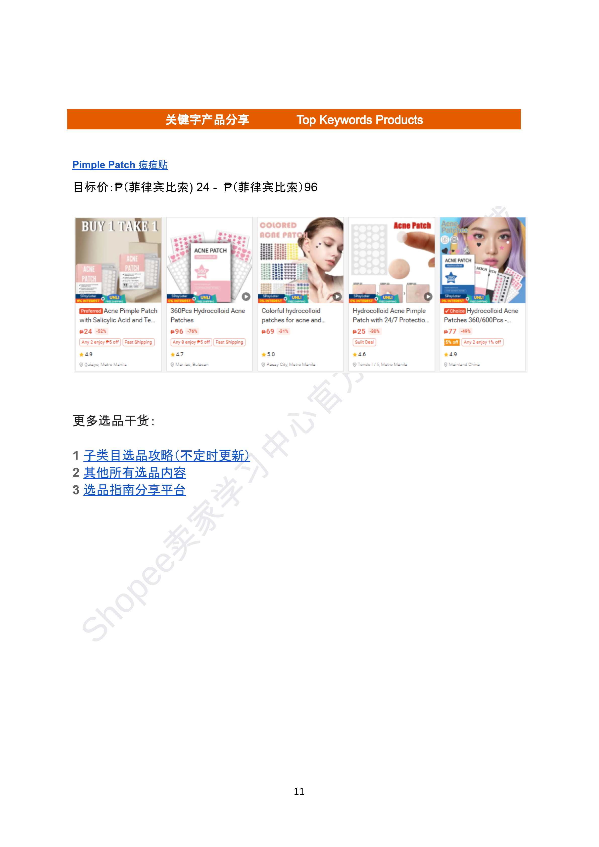 【Shopee市场周报】虾皮菲律宾站2025年10月第1周市场周报