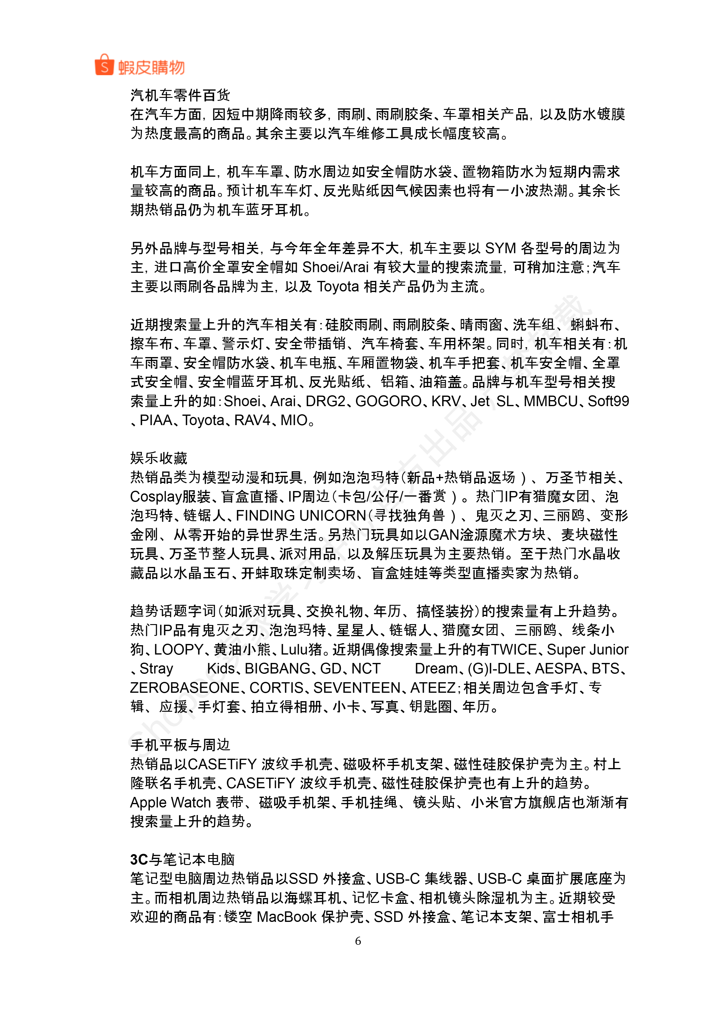 【Shopee市场周报】虾皮中国台湾站2025年11月第4周市场周报