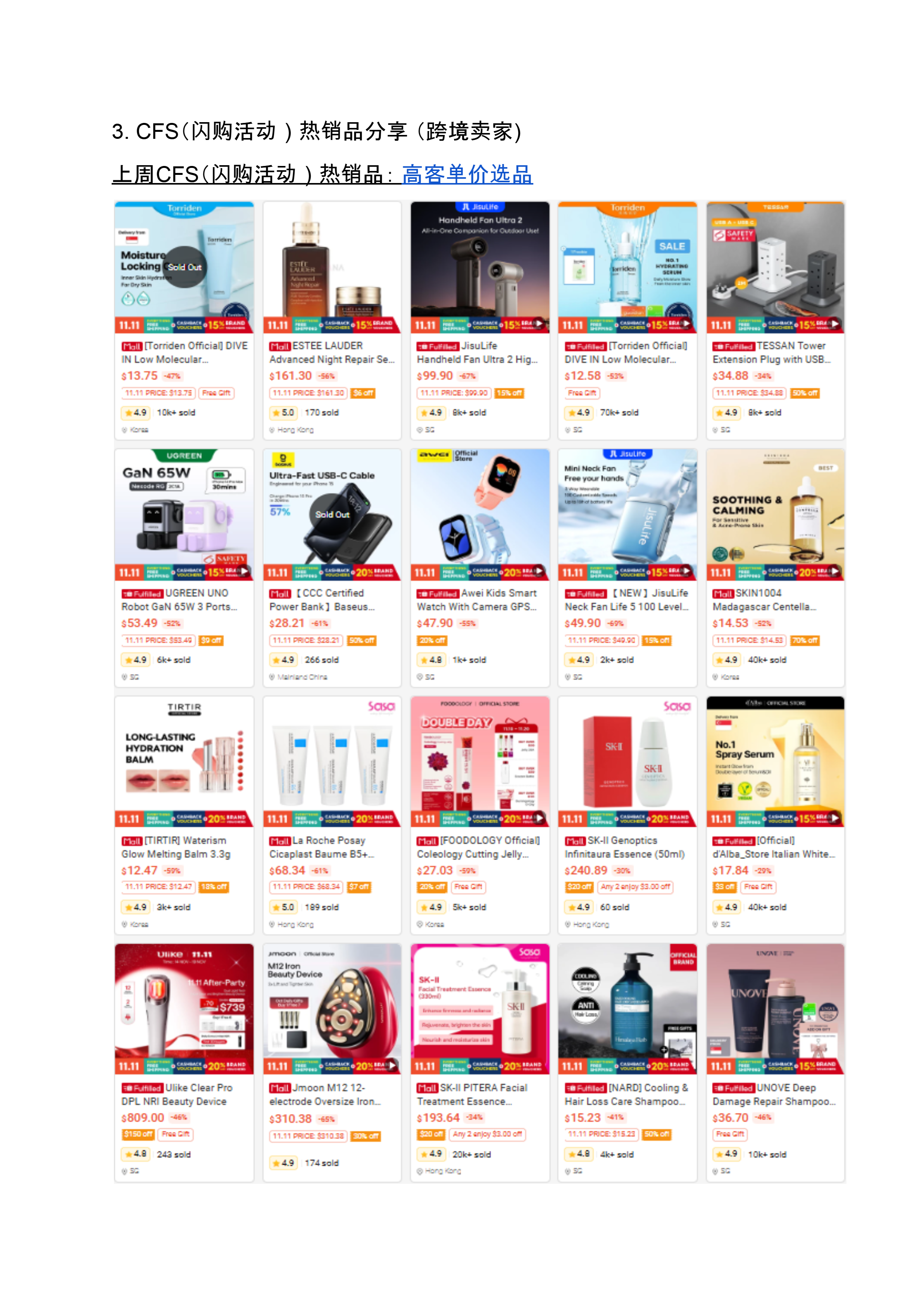 【Shopee市场周报】虾皮新加坡站2025年11月第4周市场周报