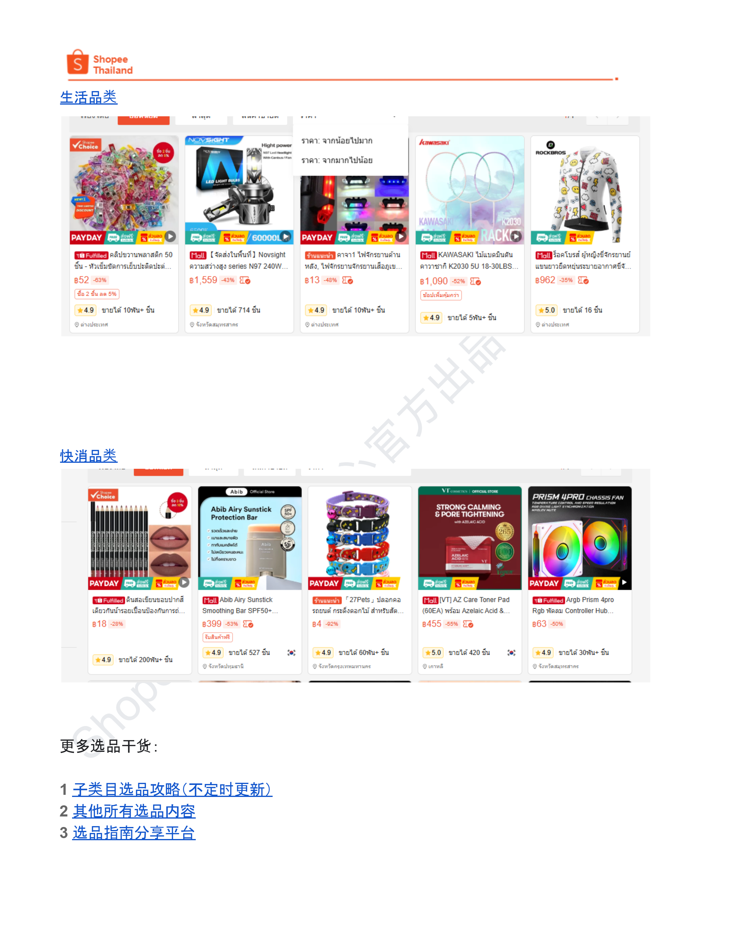 【Shopee市场周报】虾皮泰国站2026年4月第1周市场周报