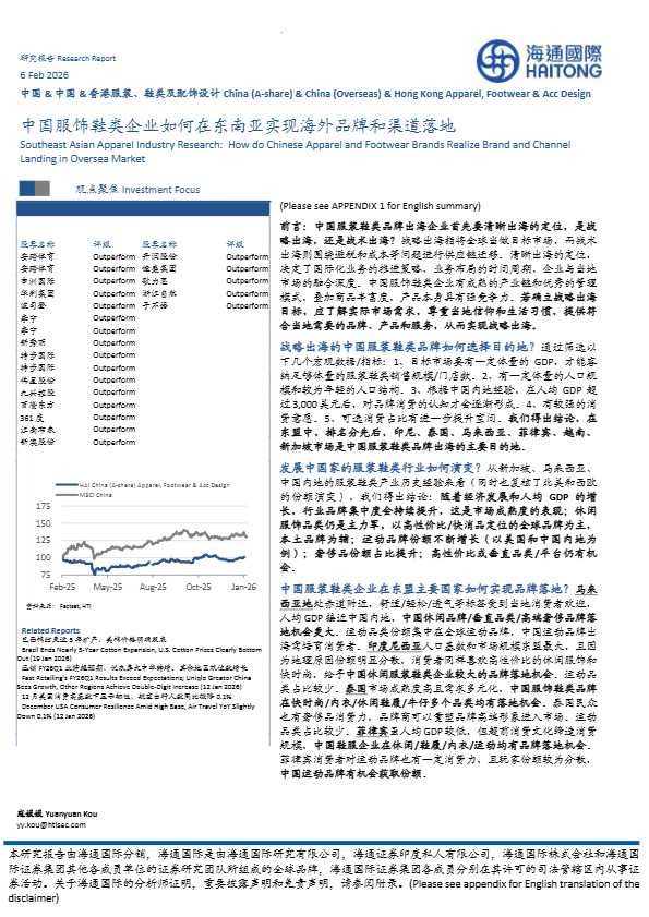 中国服饰鞋类企业如何在东南亚实现海外品牌和渠道落地