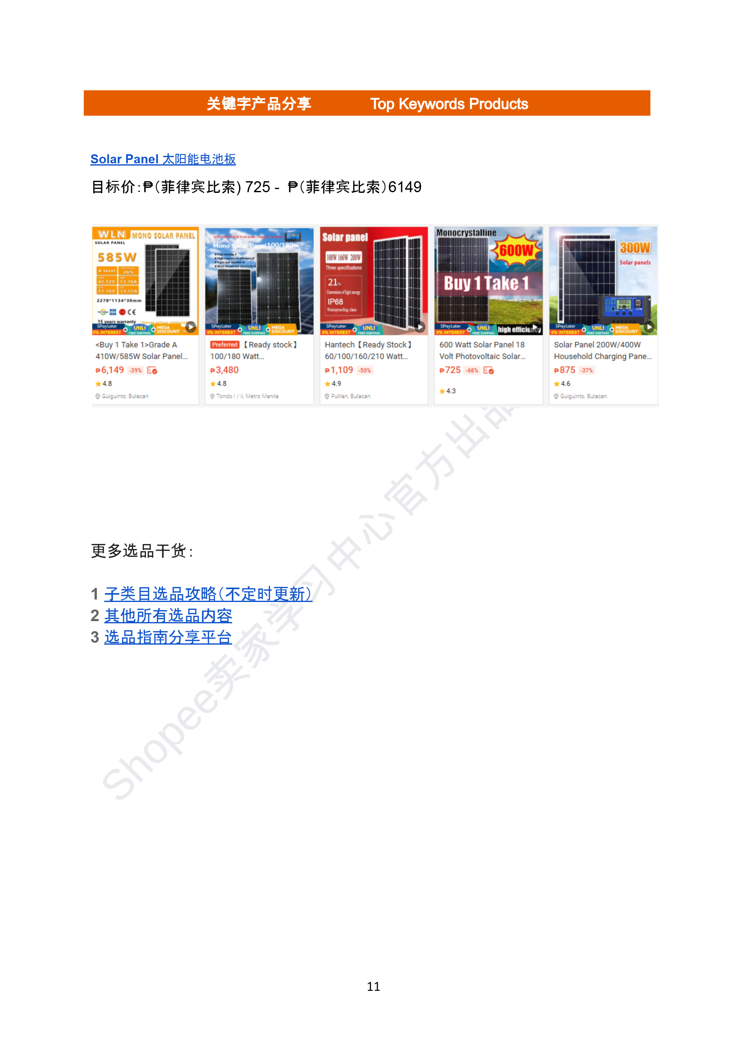 【Shopee市场周报】虾皮菲律宾站2026年4月第4周市场周报