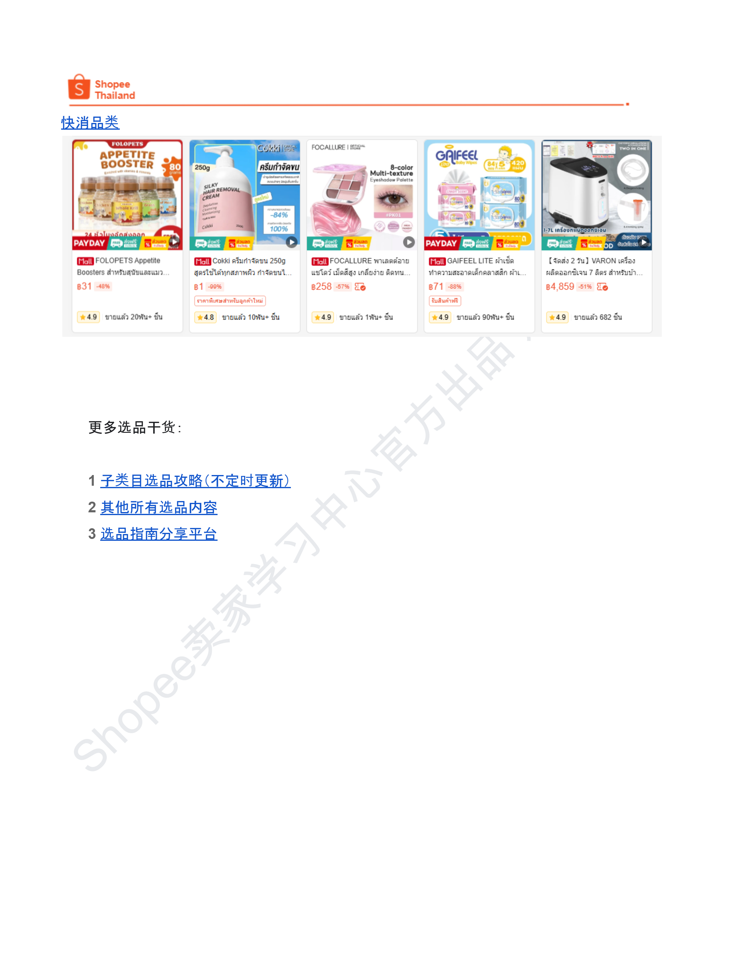 【Shopee市场周报】虾皮泰国站2026年6月第1周市场周报