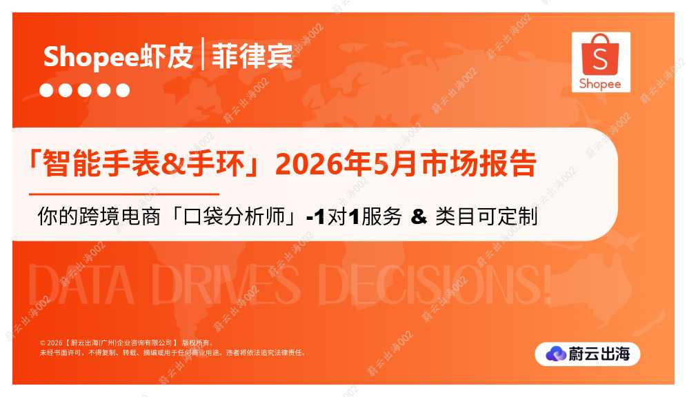 菲律宾-Shopee-2026年5月市场报告-智能手表与手环