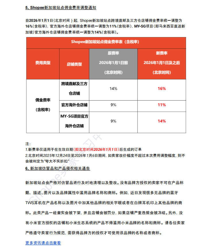 【2026年7月第1周】虾皮新加坡站：多平台费率税费新政、7 月大促、全类目选品趋势