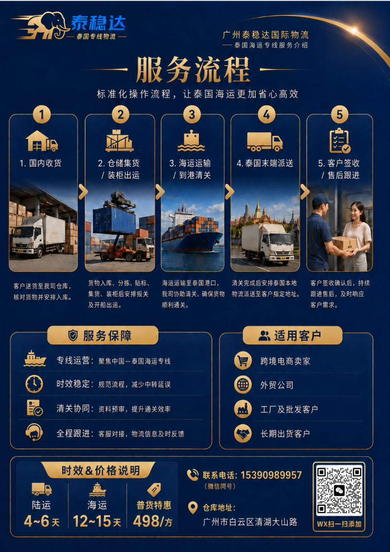 泰稳达-泰国专线物流