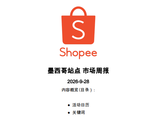 【2026年10月第1周】虾皮墨西哥站：配饰数码男装爆品怎么做？Shopee 墨西哥站点品类商机数据周报指南