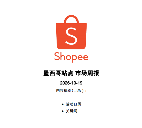 【2026年10月第3周】虾皮墨西哥站：配饰数码节日爆品怎么做？Shopee 墨西哥站点品类商机数据周报指南