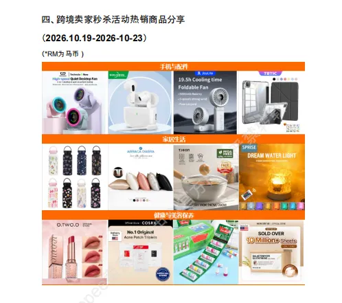 【2026年10月第4周】虾皮马来西亚站：年末大促流量红利怎么把握？Shopee 马来西亚站点 10 月下旬选品运营周报指南