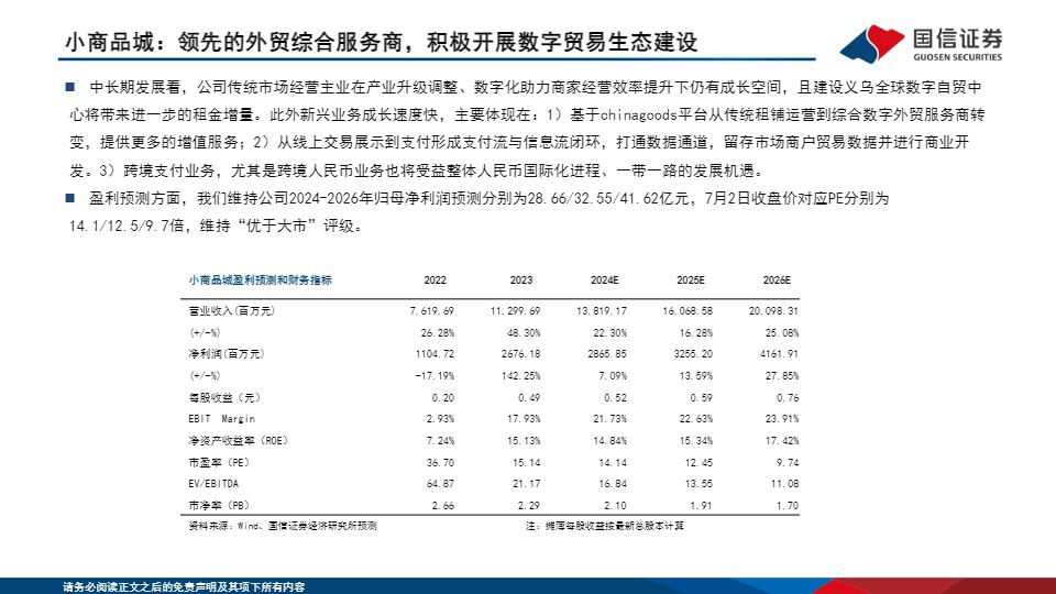 跨境电商系列之五-外部博弈难阻行业成长，大浪淘沙方显龙头本色-国信证券 