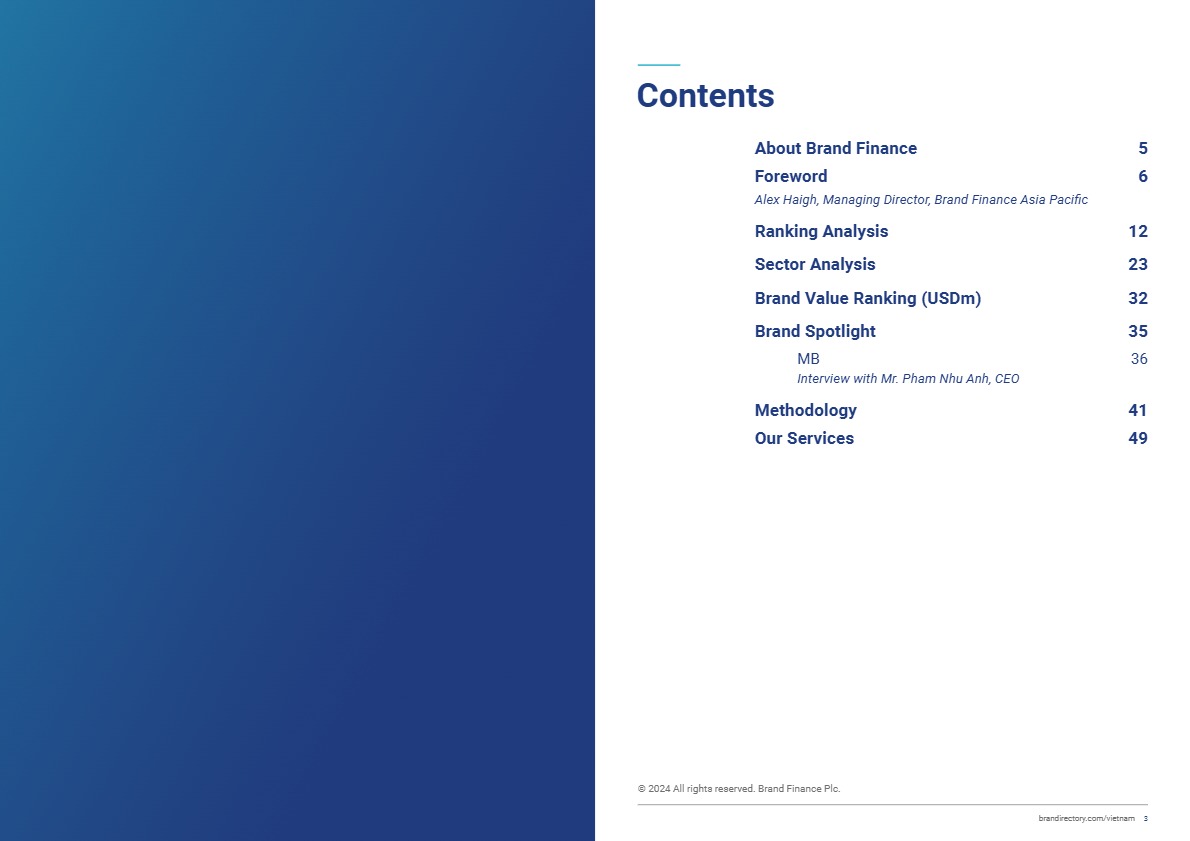 【Brand Finance】2024年越南品牌100强报告 