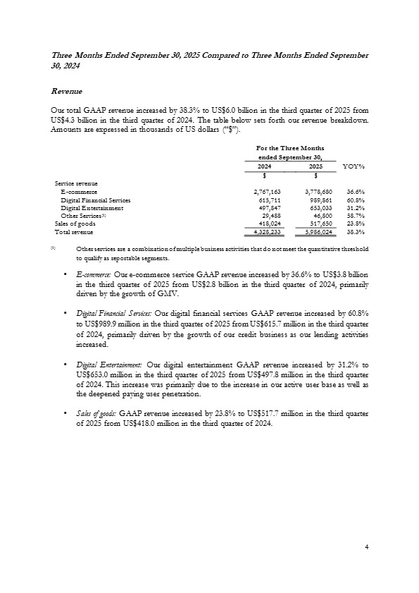 2025.11.11 Sea Third Quarter 2025 Results(1) 