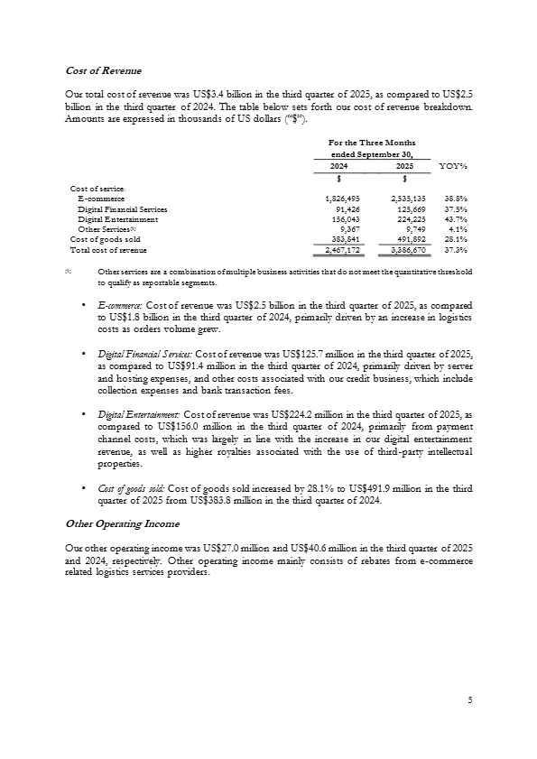 2025.11.11 Sea Third Quarter 2025 Results(1) 