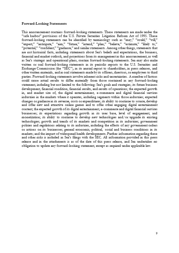 2025.11.11 Sea Third Quarter 2025 Results(1) 