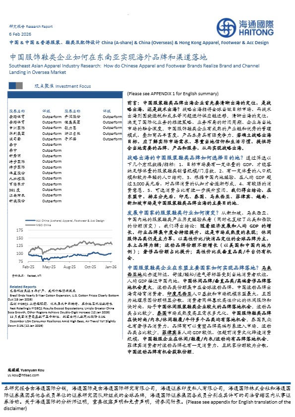 海通国际_中国服饰鞋类企业如何在东南亚实现海外品牌和渠道落地_【发现报告 fxbaogao.com】 