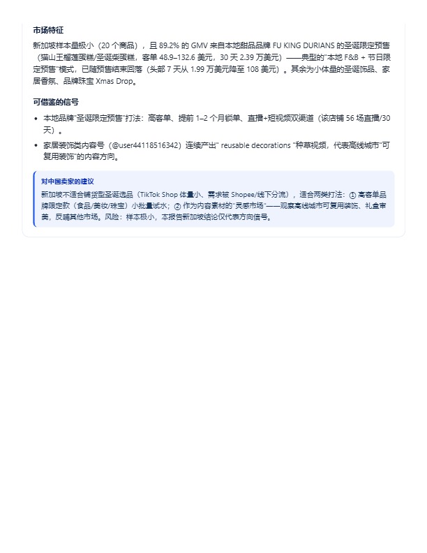 圣诞旺季提前开打!TikTok Shop 东南亚六国圣诞趋势与选品洞察报告